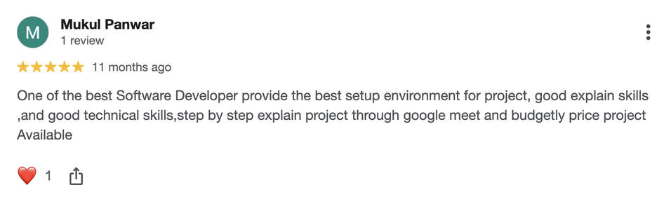 Google review 19